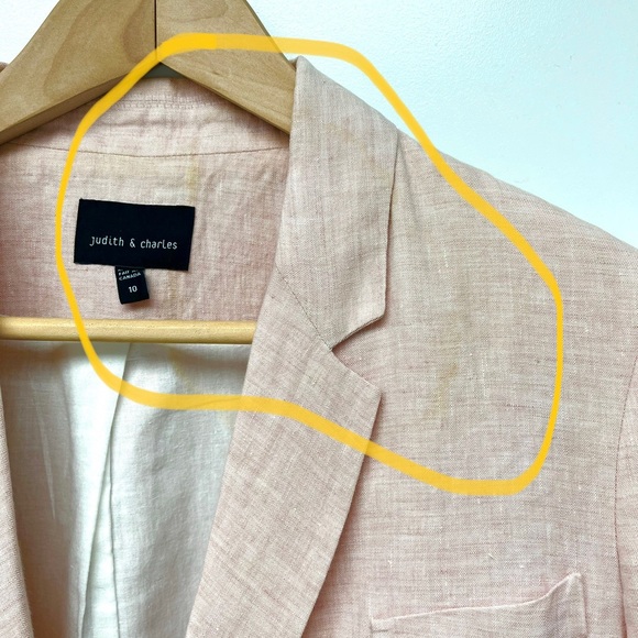 Judith and Charles pink linen blazer - Picture 6 of 7